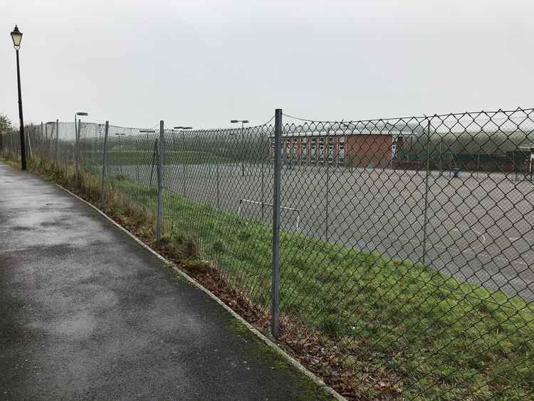 The existing fence at St Osmund's Middle School