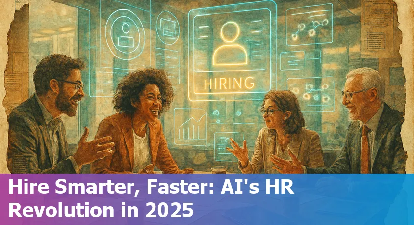 Illustration of AI-powered HR technology streamlining hiring and employee management in 2025