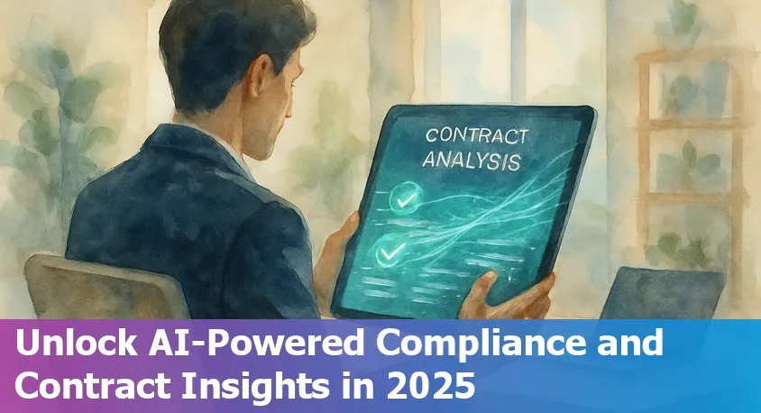 Illustration of AI technology assisting contract review and compliance in 2025