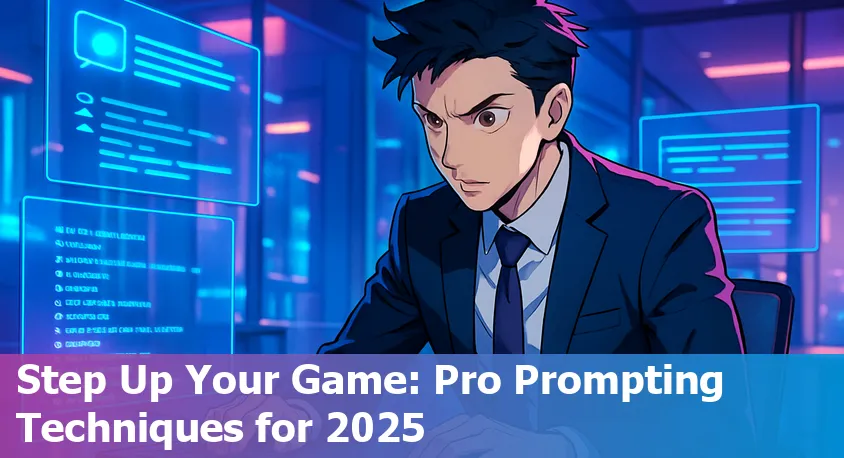 Professional guide cover for mastering ChatGPT and Claude prompting techniques in 2025