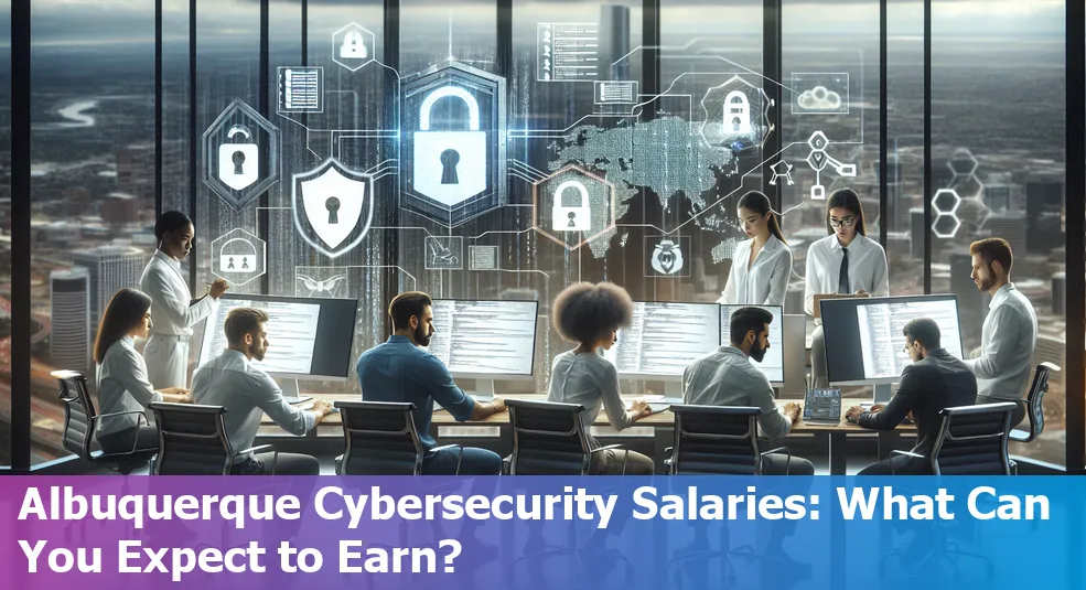 Cybersecurity salaries in Albuquerque overview with data charts and job roles.