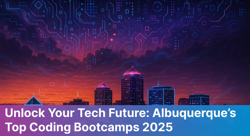 Coding bootcamp students collaborating in a vibrant classroom in Albuquerque, New Mexico, 2025.