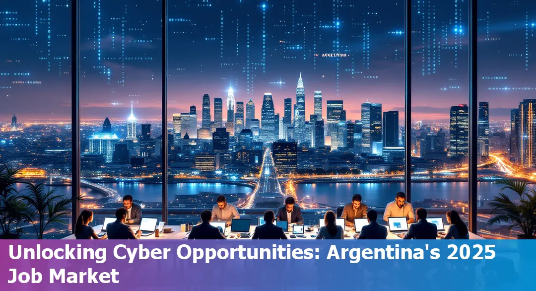 Cybersecurity job market trends for 2025 in Argentina, showcasing digital protection.