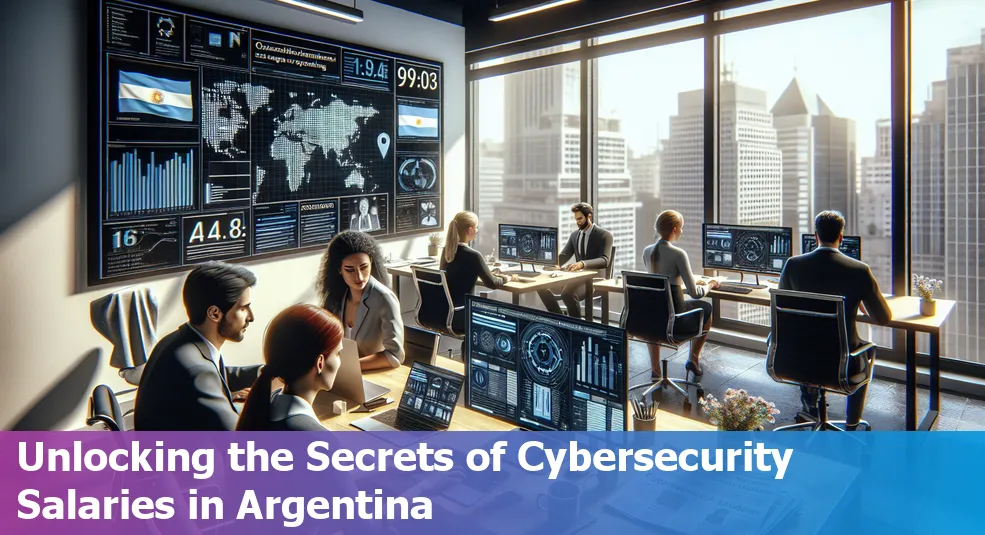 Graph showing cybersecurity salaries in Argentina at different career levels.