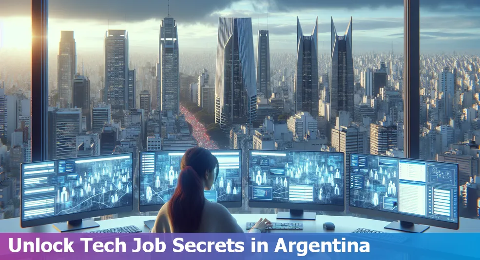 Argentina tech professionals engaging in job hunting strategies on computers