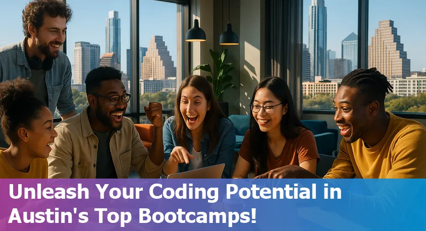 Coding students collaborating in a modern Austin classroom with a welcoming and vibrant atmosphere in 2025.