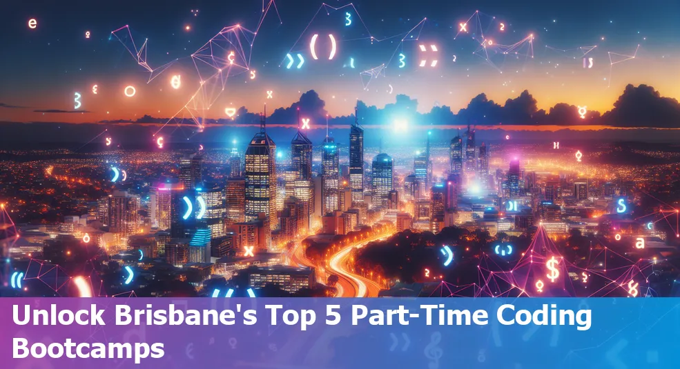 Chart showing the top 5 part-time coding bootcamps in Brisbane