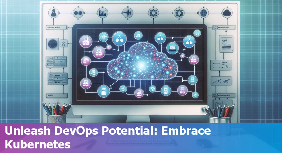 Infographic showing Kubernetes integration in a DevOps structure