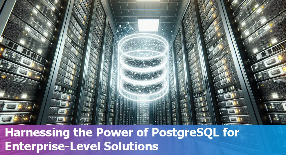 Database lines symbolizing PostgreSQL in a large-scale application