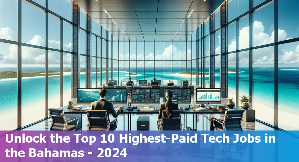 Overview of the top 10 best paid tech jobs in the Bahamas in 2024, featuring various technology-related icons.