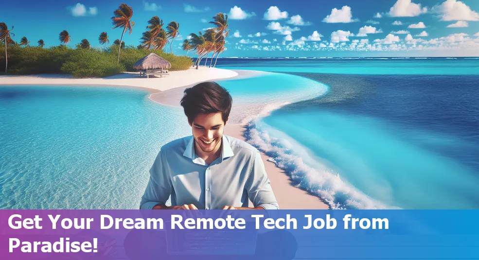 Digital nomad working remotely from the Bahamas on a tech job