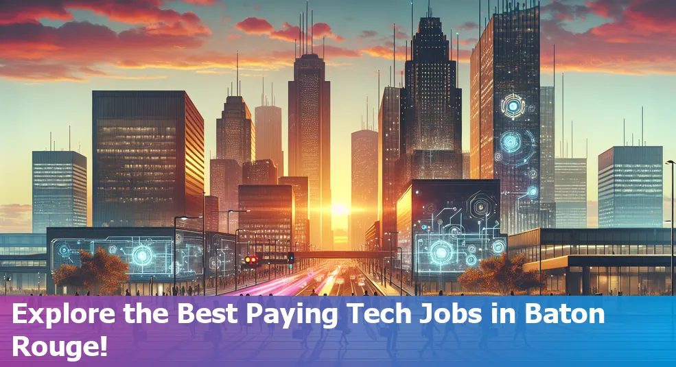 Chart displaying the top 10 best paid tech jobs in Baton Rouge 2024.