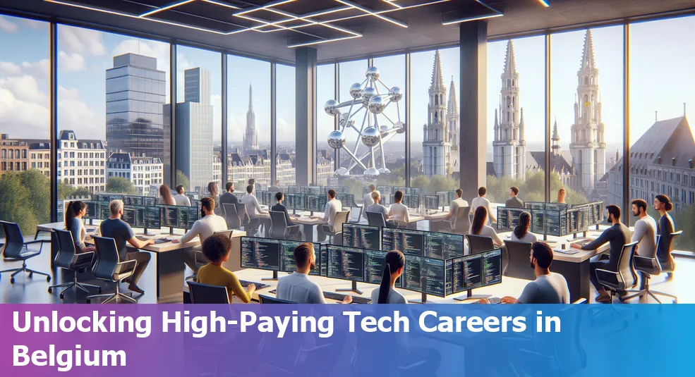 High-paying tech jobs in Belgium with different roles and their salaries.