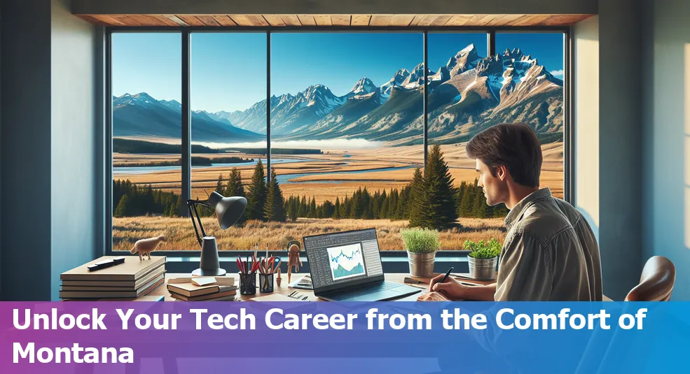 A professional working remotely on a tech job from Billings, Montana