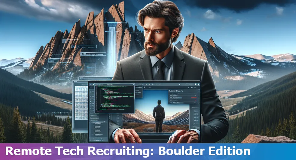 A person working remotely on a tech job from Boulder, Colorado.