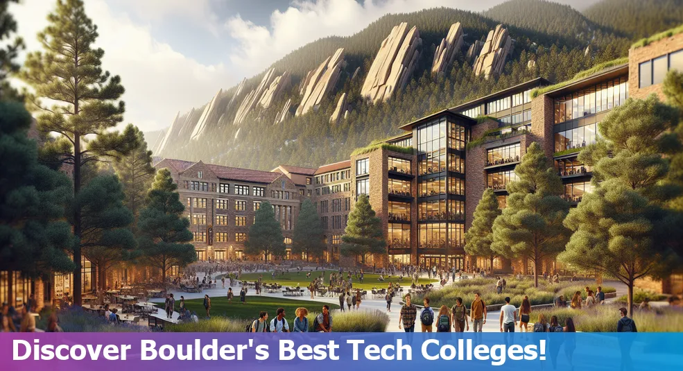 View of Boulder, Colorado with a focus on institutions for tech education in 2024.