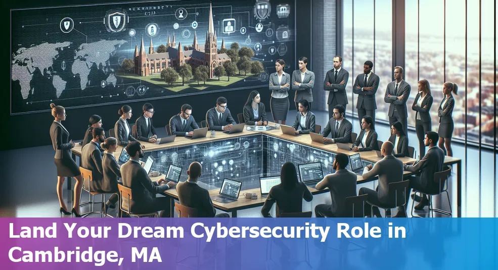 Cambridge, Massachusetts skyline with focus on cybersecurity careers