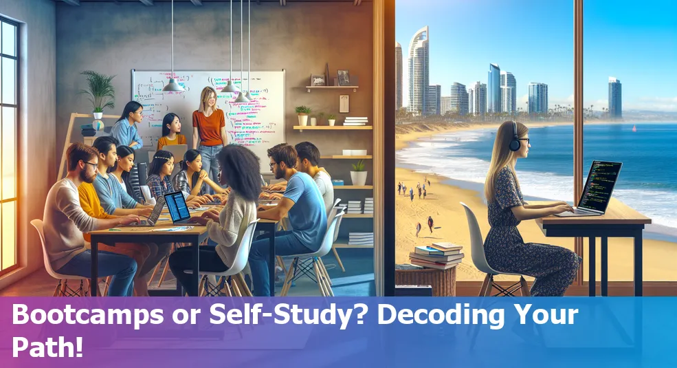 Comparison of coding bootcamps and self-study in Carlsbad, California