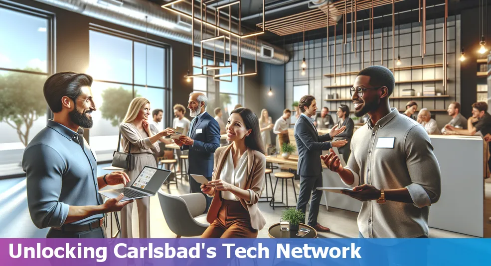 Networking event with tech professionals in Carlsbad, California