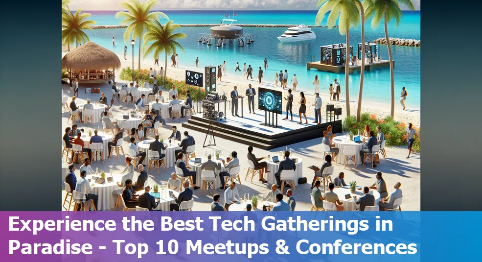 Tech meetups and conferences attendees in Cayman Islands, KY, networking and learning.