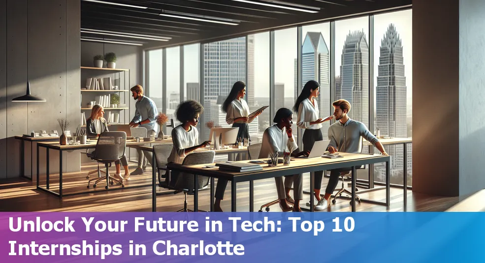 Skyline of Charlotte, North Carolina, highlighting top companies for tech internships.