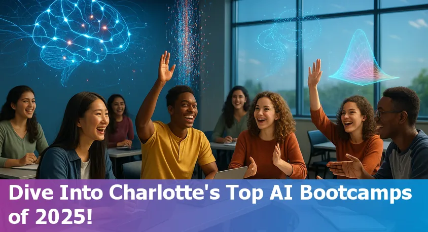 AI students collaborating in a modern Charlotte, North Carolina classroom setting