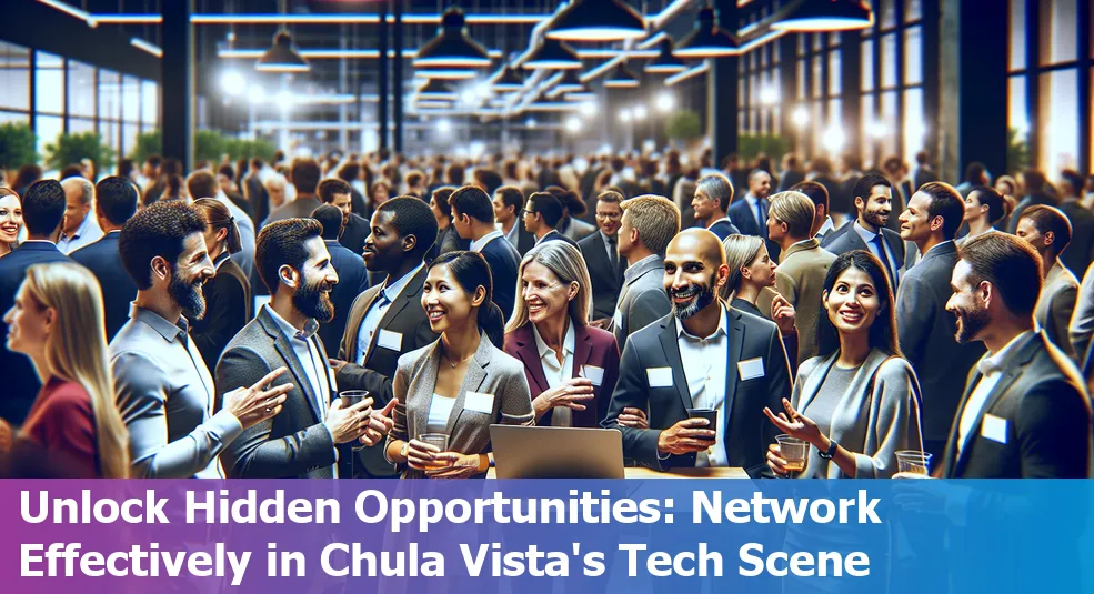 Networking event in Chula Vista, California where tech enthusiasts are engaging and exchanging ideas.