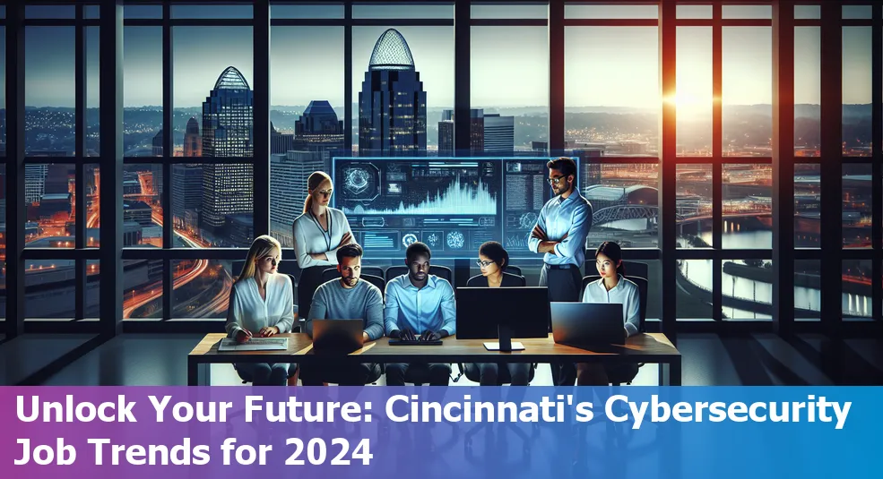 Cincinnati skyline representing the city's cybersecurity job market trends and growth areas for 2024 in Ohio, US.