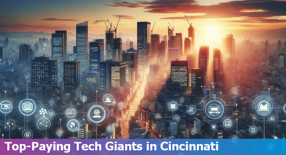 Cincinnati Ohio skyline with tech industry highlights