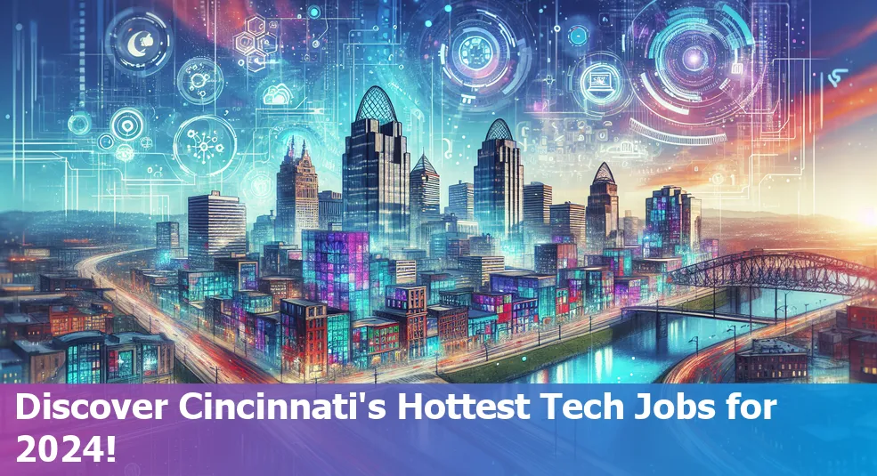 Cincinnati skyline representing the booming tech job market in Cincinnati, Ohio in 2024.