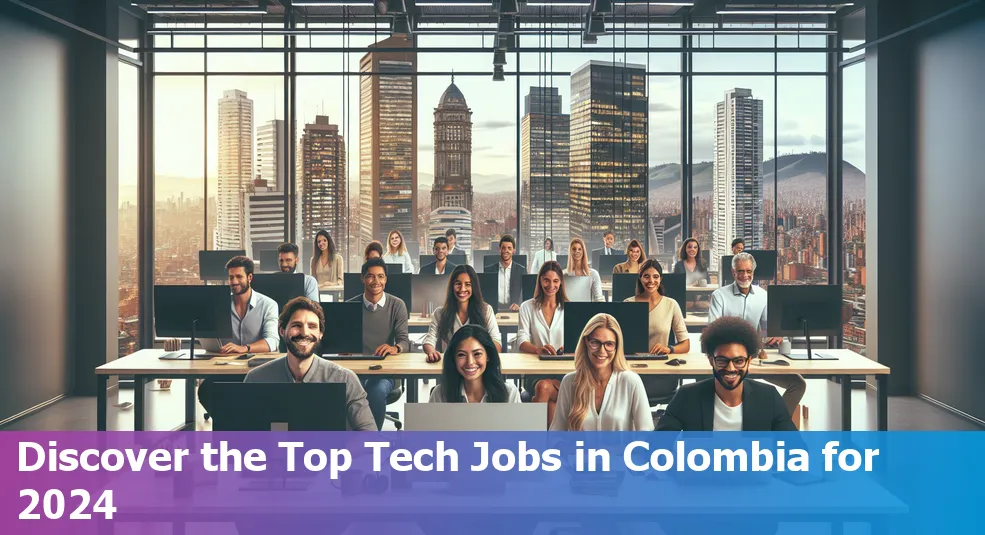 Infographic showing the top 10 highest paying tech jobs in Colombia for 2024