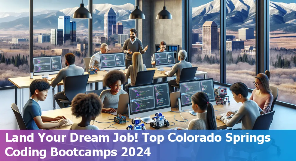 Students attending a coding bootcamp with job guarantees in Colorado Springs in 2024, Colorado, US