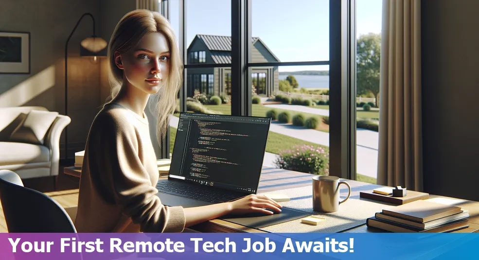 A person working remotely on a laptop, with tech symbols and South Carolina location markers.