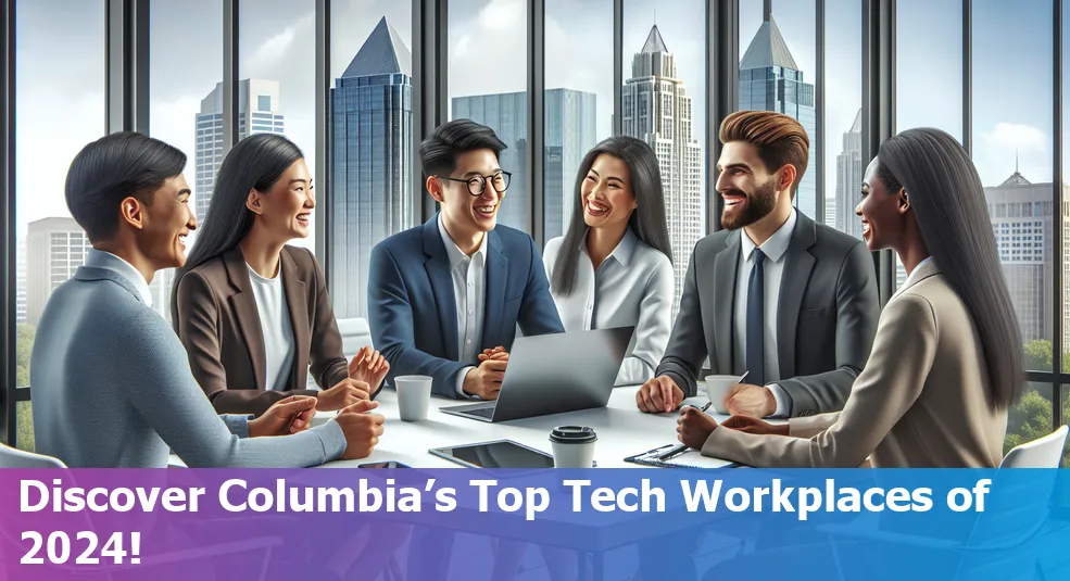 Skyline of Columbia, South Carolina featuring top tech companies.