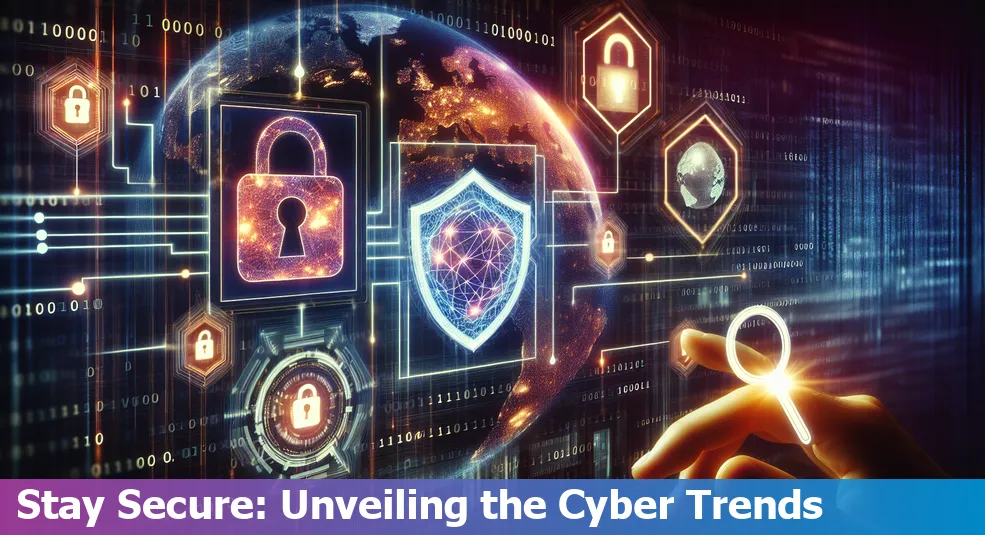 Illustration highlighting the concept of cybersecurity trends and threats