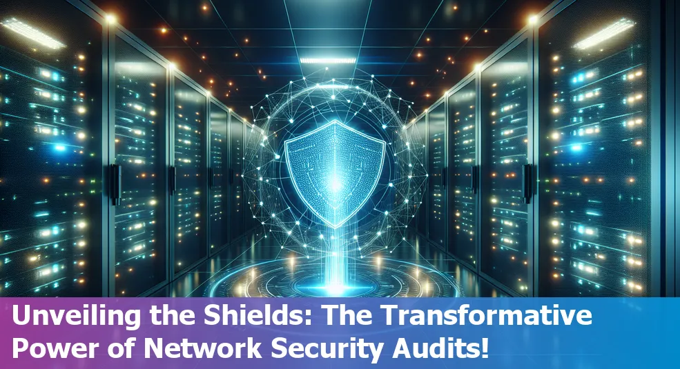 Digital illustration of network security audit process