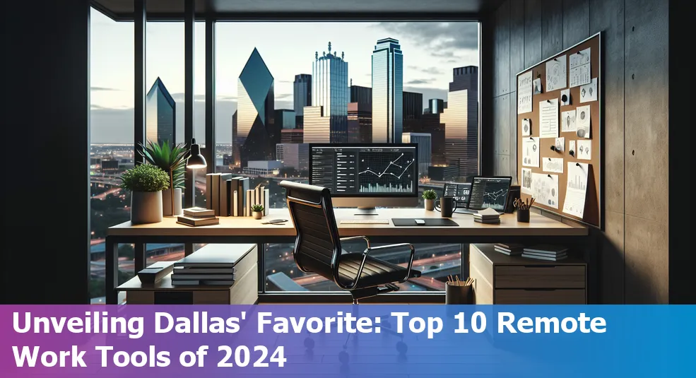 A graphic representation of top 10 remote work platforms in Dallas for 2024