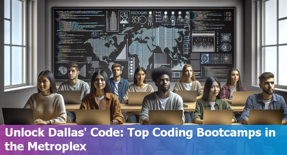 Picture of a classroom in a coding bootcamp in Dallas