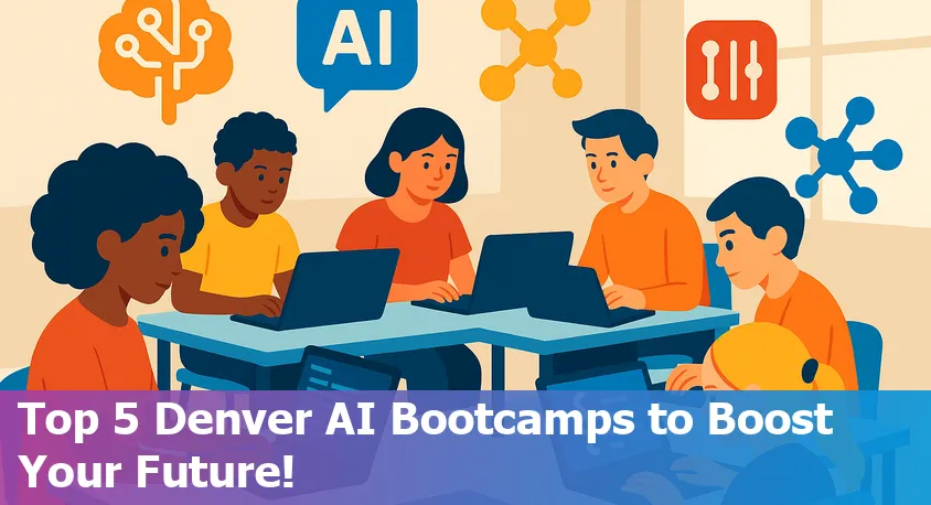 Diverse group of students in a Denver classroom working on AI and coding projects in 2025.