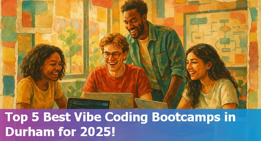 Coding students collaborating at a Durham, North Carolina bootcamp classroom, representing a vibrant learning community in 2025.