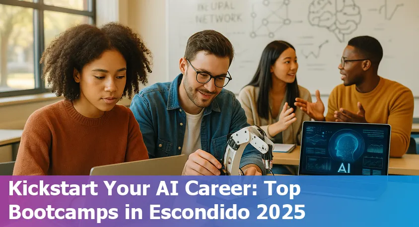 Students in Escondido learning artificial intelligence together through online bootcamp courses in 2025.