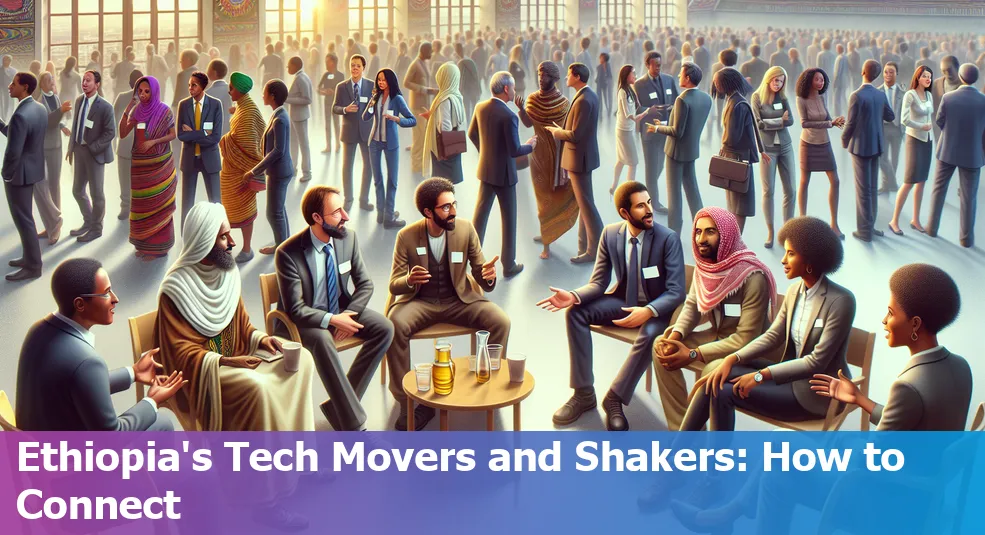 People networking at a tech event in Ethiopia