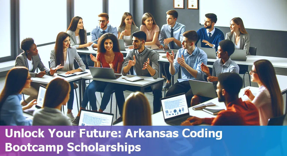 Students in Fayetteville, Arkansas researching scholarships and funding for coding bootcamps