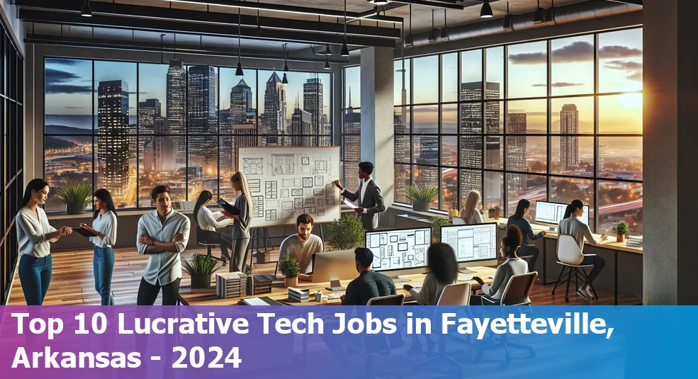 Top 10 Best Paid Tech Jobs in Fayetteville 2024 - chart showing job titles and salary ranges