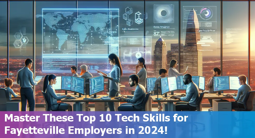 Tech skills, Fayetteville, Arkansas, 2024, Python, cybersecurity, cloud computing, mobile app development, AI.