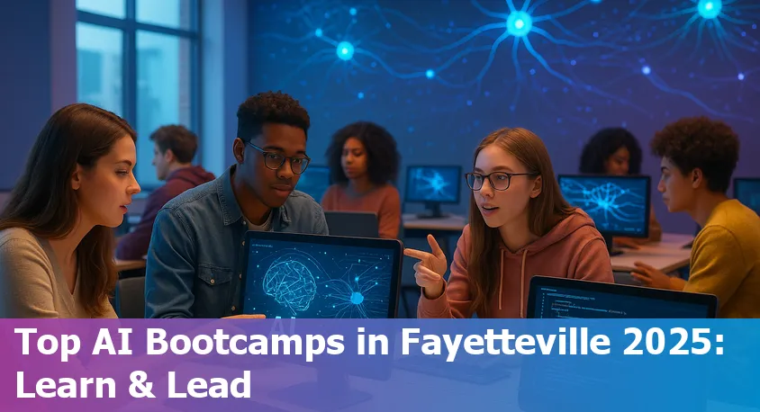 AI bootcamp students collaborating virtually and in a Fayetteville classroom, North Carolina, 2025