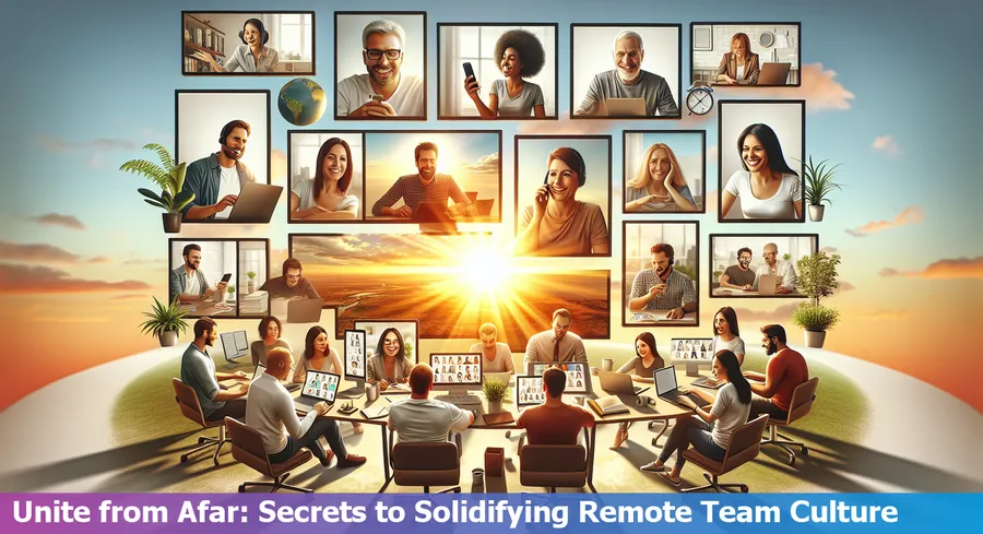 Diverse virtual team collaborating effectively in a remote setting