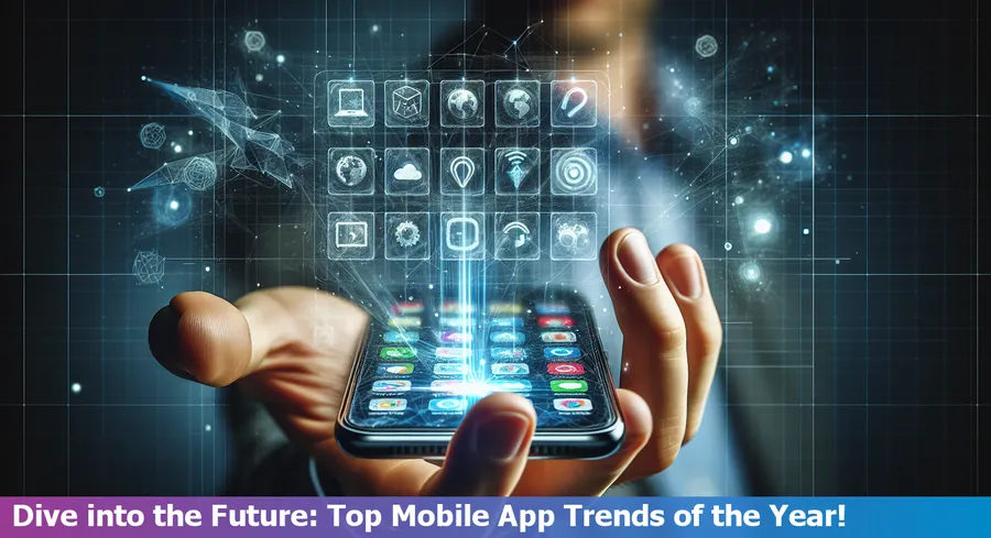 Infographic of the latest trends in mobile app development