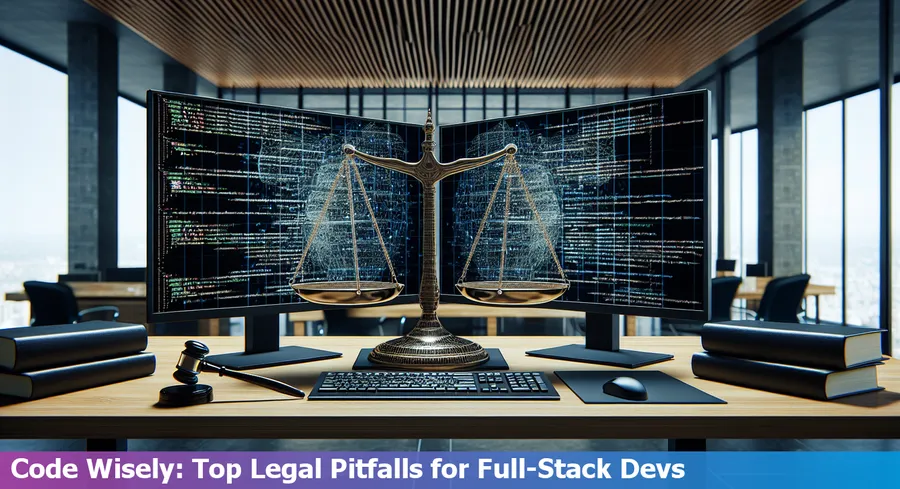 Full-Stack Developer reviewing legal documents to ensure compliance