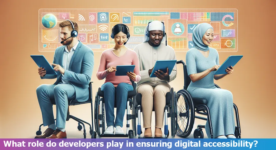 Developer working on digital accessibility solutions